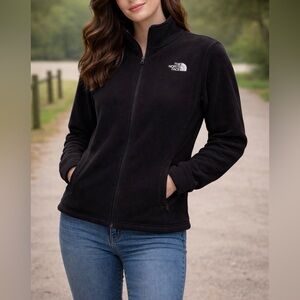 The North Face Women’s Black Fleece Jacket Large Full Zip